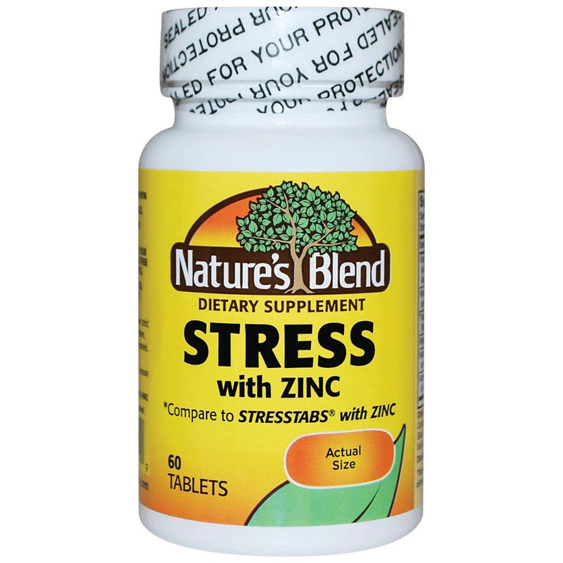 Nature's Blend Nature's Blend Stress Formula with Zinc – Dietary Supplement Vitamins & Supplements White Smoke