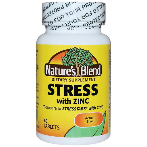 Nature's Blend Nature's Blend Stress Formula with Zinc – Dietary Supplement Vitamins & Supplements White Smoke