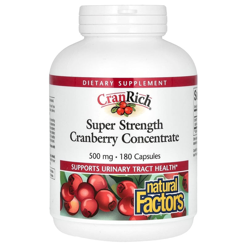 Natural Factors Natural Factors CranRich Super Strength Cranberry Concentrate 500 Mg Capsules Herbs & Spices White Smoke