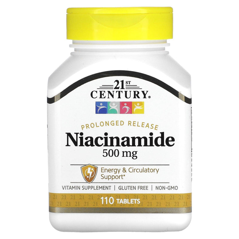 21st Century 21st Century Niacin 500mg Prolonged Release, Heart Health Support, 110 Tablets Vitamins & Supplements White Smoke