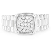 Bids.com 0.25 Carat Genuine White Diamond .925 Sterling Silver Ring Rings Lavender size 6.00,size 8.00,size 7.00,size 9.00