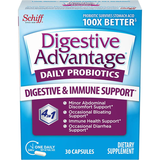 Digestive Advantage Digestive Advantage Daily Probiotic, 30 Capsules Health & Beauty White Smoke