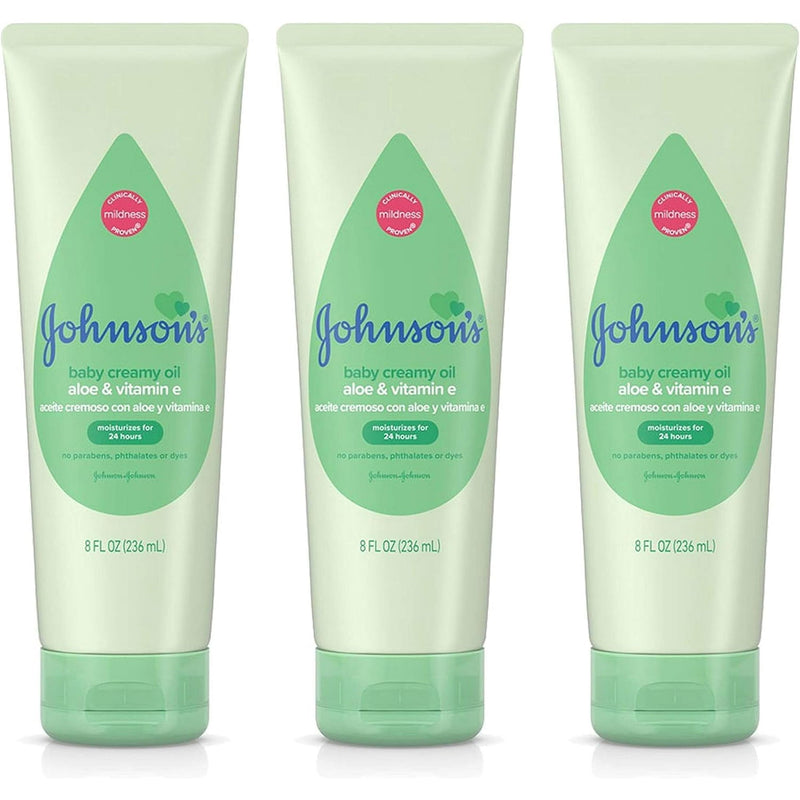Johnson's Johnson's Baby Creamy Oil, Aloe Vera & Vitamin E Baby & Toddler Furniture White Smoke