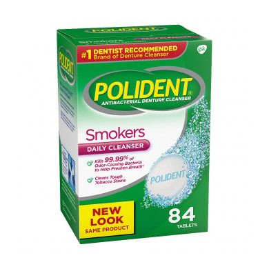 Polident Polident Antibacterial Denture Cleanser, Smokers, Tablets Dentures White Smoke