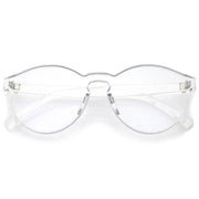 zeroUV Mono Block Rimless PC Color Tone Lens Sunglasses A555 Sunglasses White Smoke Red,Blue,Pink,Orange,Smoke,Clear,Dark Pink,Black,Yellow