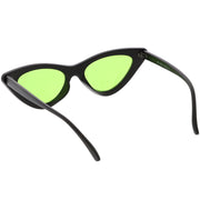 zeroUV Women's Retro Flat Angle Colored Lens Black Frame Sunglasses C511 Sunglasses White Smoke Black Red,Black Blue,Black Purple,Black Pink,Matte Black Green,Black Yellow