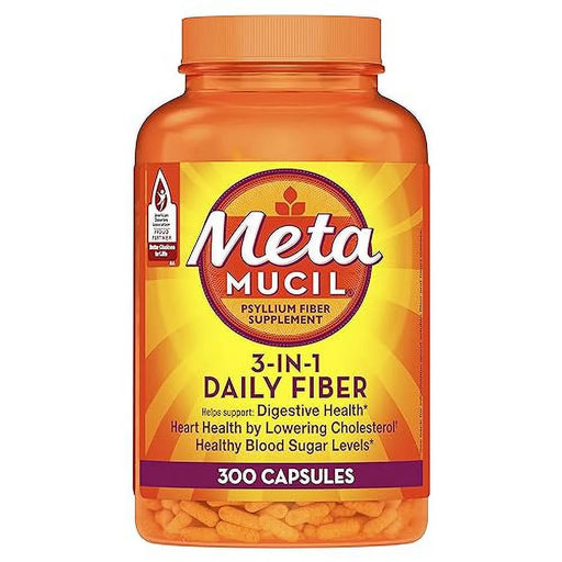 Metamucil Metamucil Daily Fiber Supplement, Psyllium Husk, 300 Capsules Vitamins & Supplements White Smoke