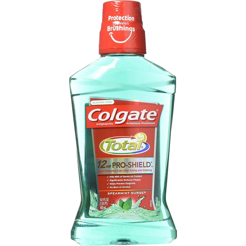 Colgate Colgate Total, Mouthwash, Antibacterial, Spearmint, 16.9 Fl Oz Mouthwash White Smoke