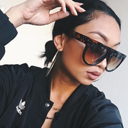 zeroUV Large Oversized Flat Top Teardrop Frame Aviator Sunglasses 9142 Sunglasses Dark Slate Gray Dark Tortoise Amber,Black Lavender,Matte Black Lavender,Tortoise Blue Gradient