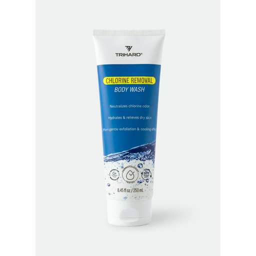 TRIHARD Chlorine Removal Body Wash Single Product Alice Blue 8.45 FL OZ / 250 ML,Pack Of Two,Pack Of Three