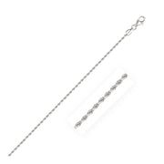 Bids.com 2.0mm 14k White Gold Solid Diamond Cut Rope Chain Necklaces White Smoke 16 / White Gold,18 / White Gold,20 / White Gold,22 / White Gold,24 / White Gold,30 / White Gold