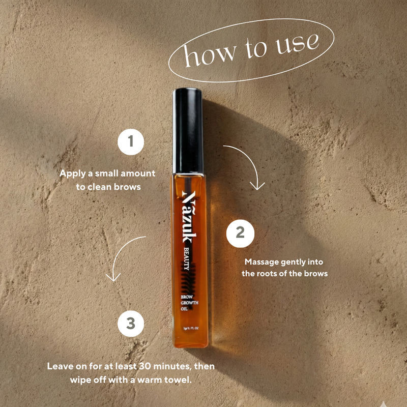 Nãzuk Beauty Brow Growth Oil Brow Serum Rosy Brown