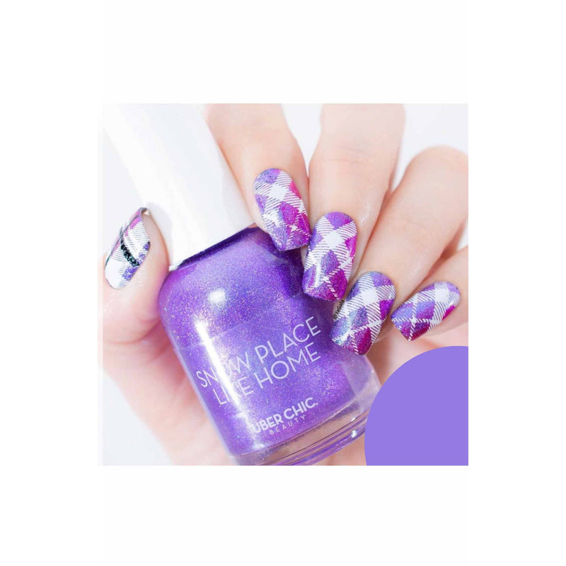 UberChic Beauty Pretty In Plaid-02 Stamping Plate Light Gray