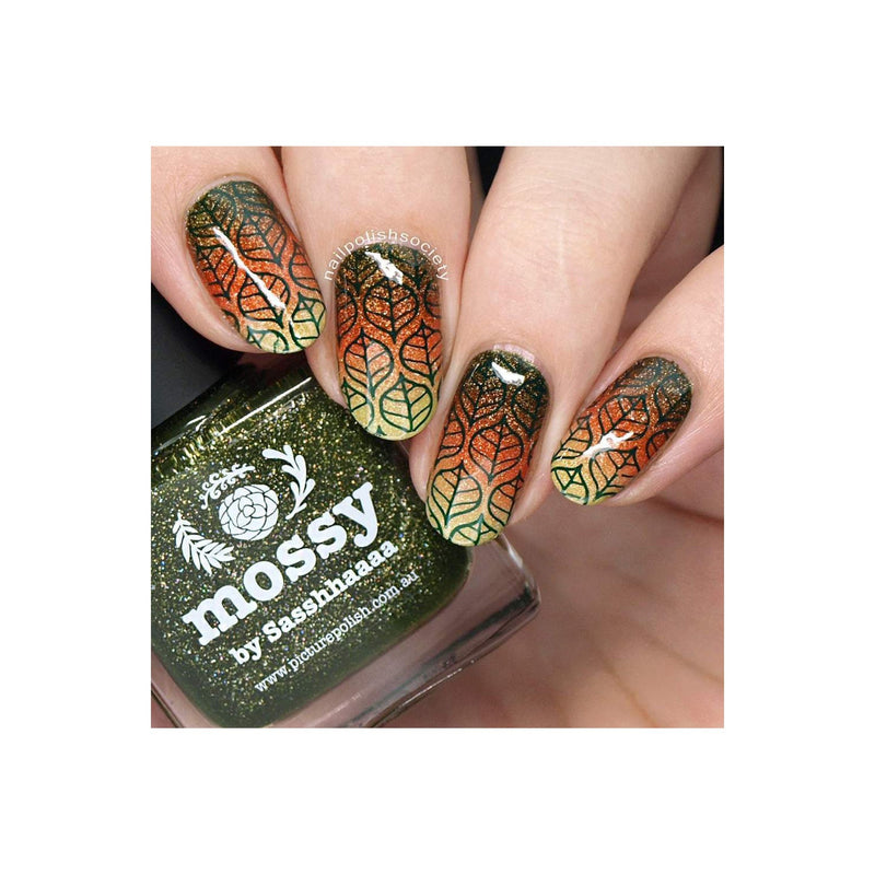 UberChic Beauty Lovely Leaves-03 Stamping Plate Rosy Brown