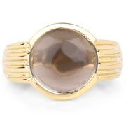 Bids.com 14K Yellow Gold Plated 4.89 Carat Genuine Smoky Quartz .925 Sterling Silver Ring Rings White Smoke size 6.00,size 7.00,size 8.00,size 9.00
