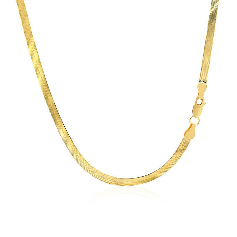 Bids.com 3.0mm 14k Yellow Gold Super Flex Herringbone Chain Necklaces White Smoke 16 / Yellow Gold,18 / Yellow Gold,20 / Yellow Gold,24 / Yellow Gold,One / Yellow Gold