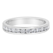 Bids.com 14K White Gold 1/2 cttw Diamond Band Ring (I-J Color, I2-I3 Clarity) - Size 7 Rings Lavender 7 / White.Gold