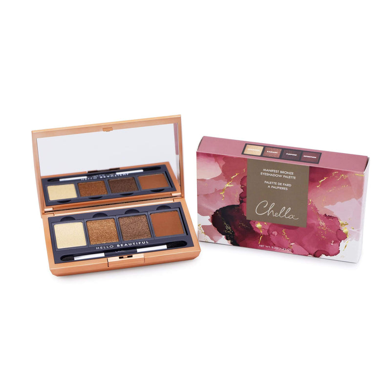 Chella manifest bronze eyeshadow palette Brow & Eye White Smoke