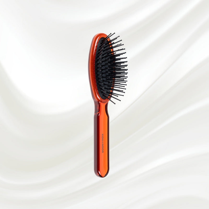 KOH-I-NOOR Beauty USA All Seasons Synthetic Pin Hair Brush - Pneumatic Cushion for Thick & Coarse Hair Hair Brush Lavender Rose pink / Large,Coral red / Large,Petroleum Blue / Large,Rose pink / Small,Coral red / Small,Petroleum Blue / Small