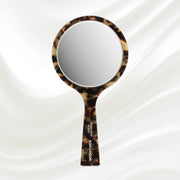 KOH-I-NOOR Beauty USA Luxury Hand Mirror - Garden Green Acetate with German Glass Mirror Lavender