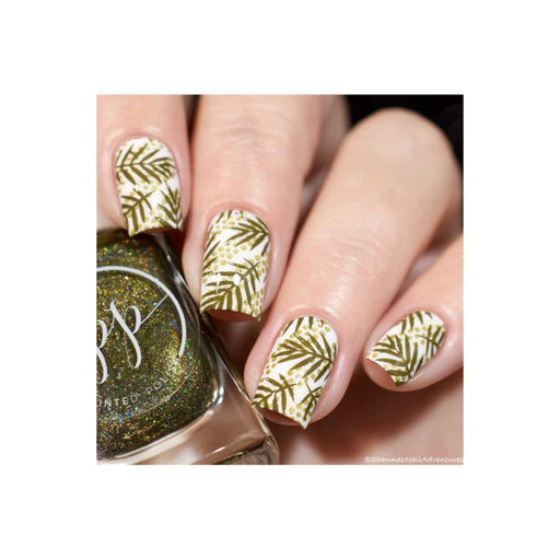 UberChic Beauty Lovely Leaves-02 Stamping Plate Tan