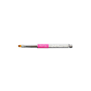 UberChic Beauty Oval Gel Clean Up Brush - Pink Brush Light Gray