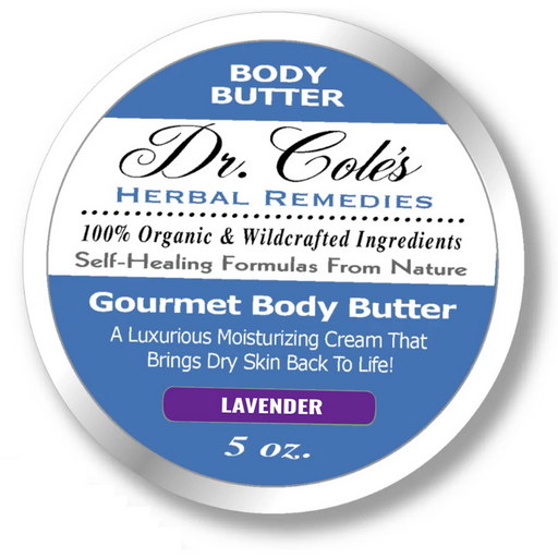 COLEHERBALS LLC 40 - Dr. Cole's Gourmet Body Butter - LAVENDER Herbal Steel Blue