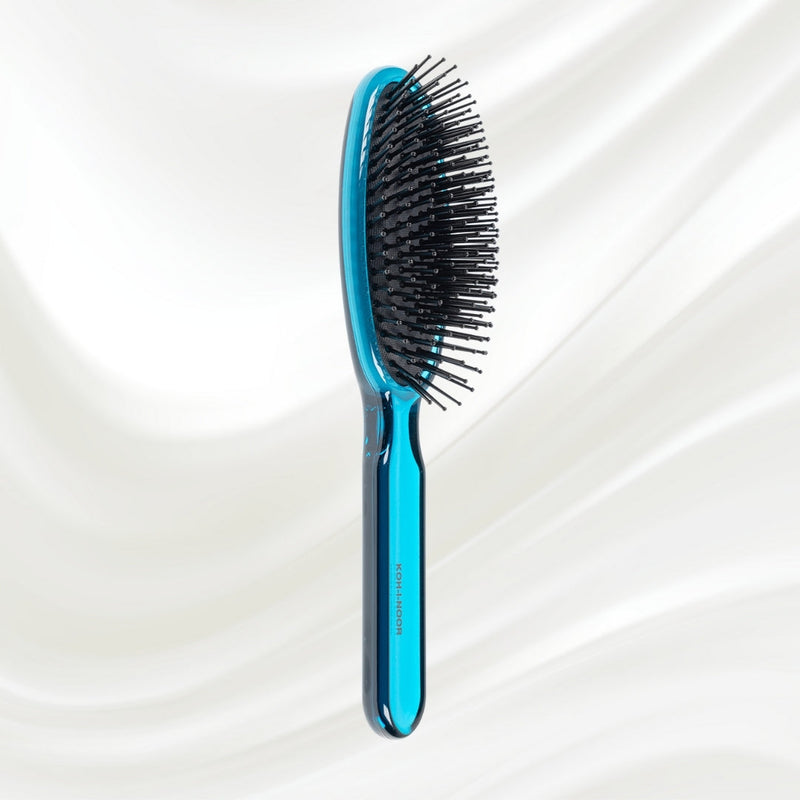 KOH-I-NOOR Beauty USA All Seasons Synthetic Pin Hair Brush - Pneumatic Cushion for Thick & Coarse Hair Hair Brush Lavender Rose pink / Large,Coral red / Large,Petroleum Blue / Large,Rose pink / Small,Coral red / Small,Petroleum Blue / Small