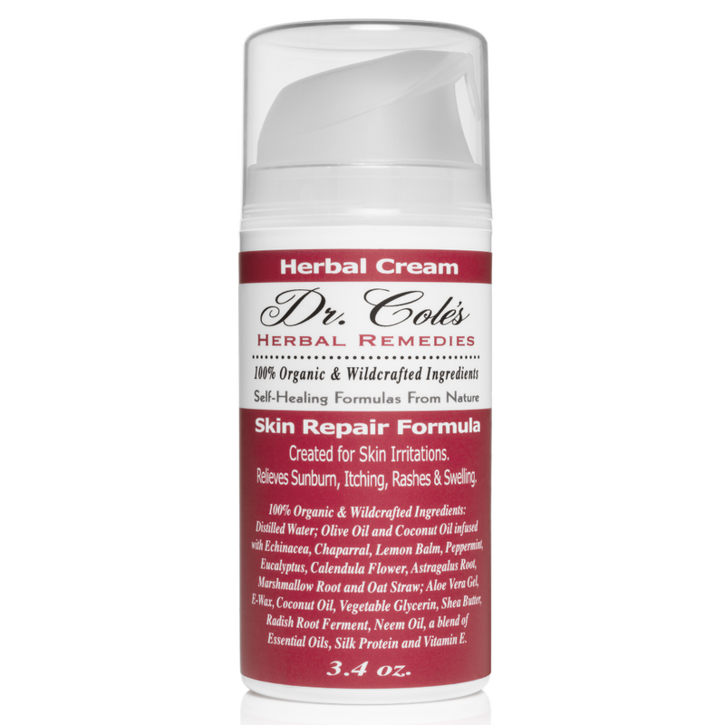 COLEHERBALS LLC 17 - Dr. Cole's Organic Skin Repair Herbal Cream Herbal Light Gray