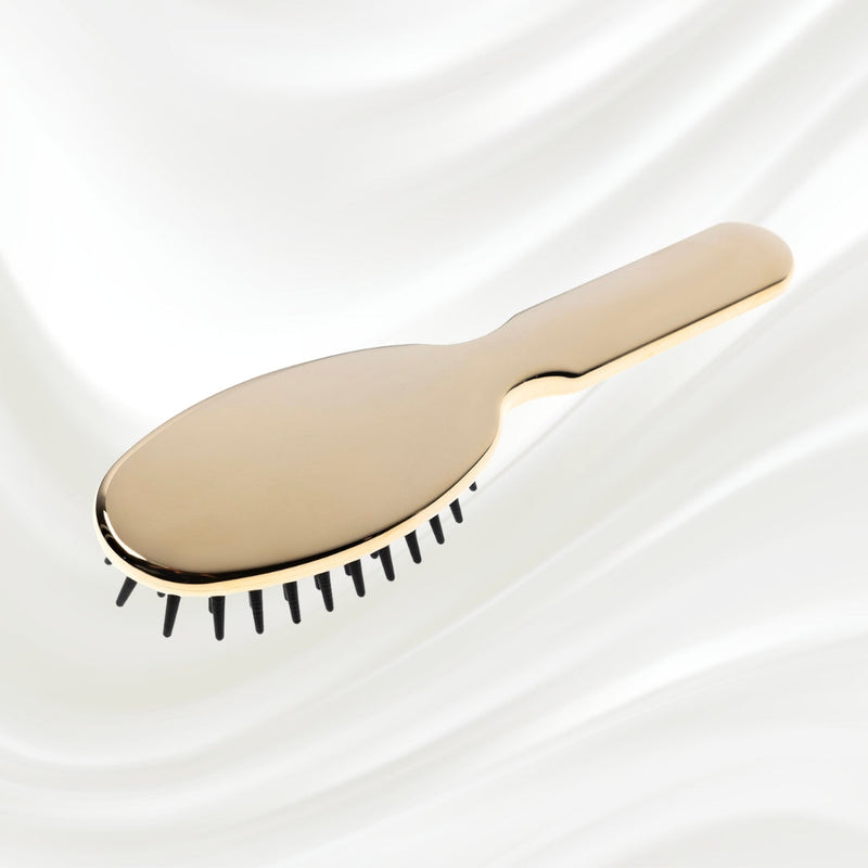 KOH-I-NOOR Beauty USA Metallic Pneumatic Detangling Hairbrush Hair Brush Lavender Chrome,Gold