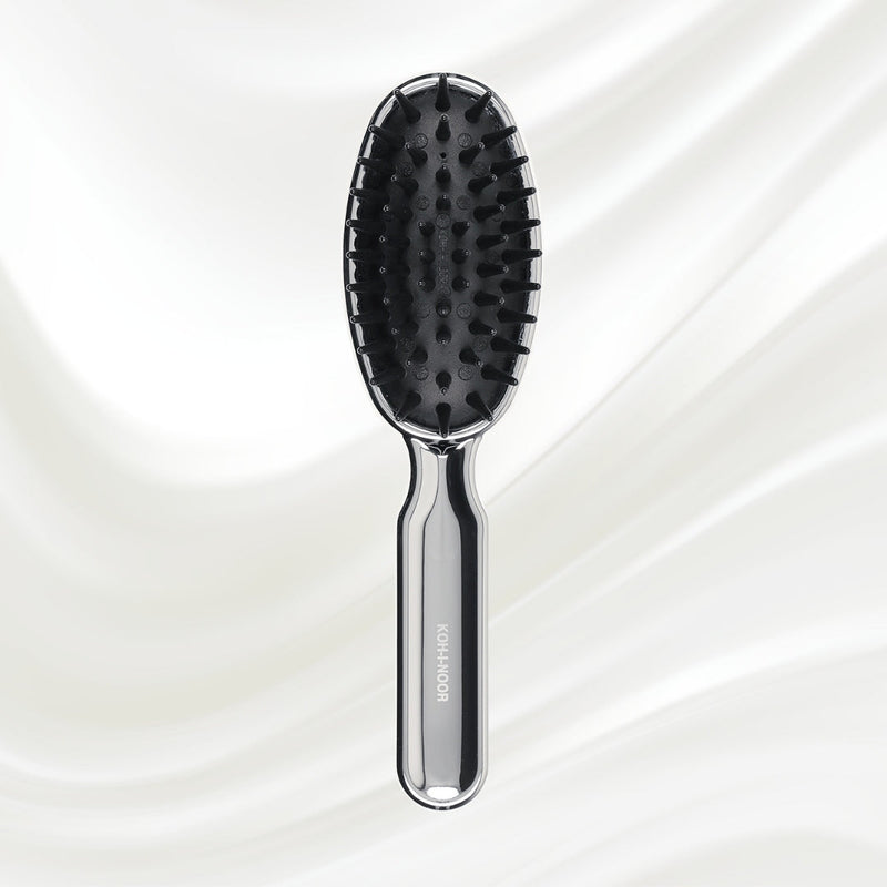KOH-I-NOOR Beauty USA Metallic Pneumatic Detangling Hairbrush Hair Brush Lavender Chrome,Gold