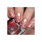 UberChic Beauty Lovely Leaves-01 Stamping Plate Rosy Brown