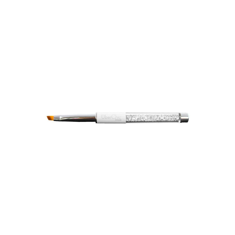 UberChic Beauty Angled Clean Up Brush - White Brushes Light Gray