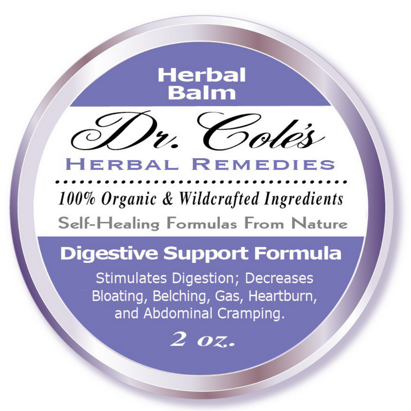COLEHERBALS LLC 06 - Dr. Cole's Organic Digestive Support Herbal Balm Herbal White Smoke