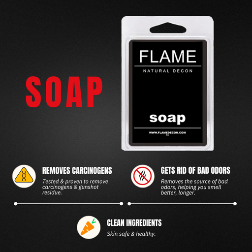 FLAME Natural Decon Soap Black OG / 5 oz Bar,Riptide / 5 oz Bar,Conifer / 5 oz Bar,Unscented / 5 oz Bar