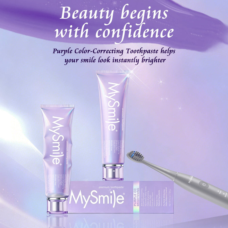 MySmile MySmile Purple Color Correcting Toothpaste 2 Pack Thistle