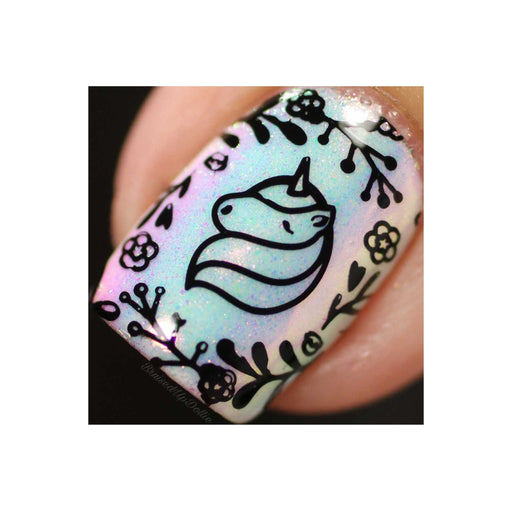 UberChic Beauty Unicorn Love Stamping Plate Gray