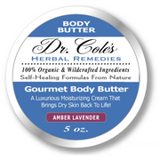 COLEHERBALS LLC 34 - Dr. Cole's Gourmet Body Butter - AMBER LAVENDER Herbal Steel Blue