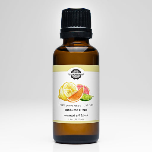 Rustic Strength Sunburst Citrus Essential Oil Blend Scenting Oil Light Gray 1 oz Bottle