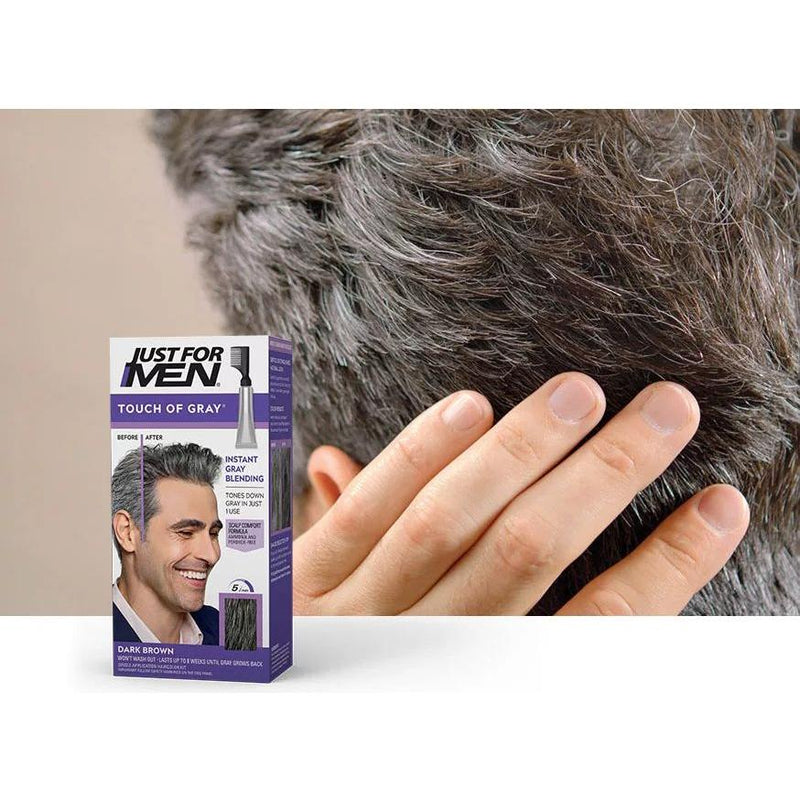 Just For Men Just For Men Touch of Gray Black-Gray Hair Treatment, 1.4 oz Hair Treatment Tan