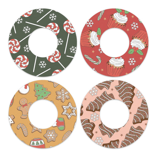 Peelz Christmas Treats Variety Freestyle Libre 2 Patch Tape - Pump Peelz Patch Medical Tape White Smoke 12-Pack Libre 2 (Set of 12 Patches),4-Pack Libre 2 (Set of 4 Patches)
