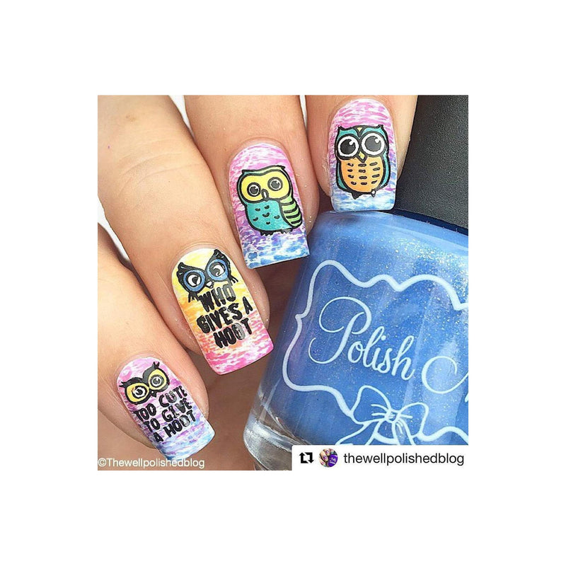 UberChic Beauty Who Gives a Hoot Stamping Plate Gray