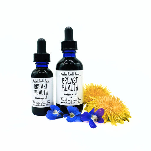 Rooted Earth Farm + Apothecary Breast Health Massage Oil Bath + Body Oils White Smoke 1 oz,2 oz