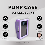 Peelz Tandem t:slim X2 Insulin Pump Case – Soft-Touch, Flexible Protection by Pump Peelz Light Gray Petal,Onyx,Lime,Sky,Slate,Cloud,Clear
