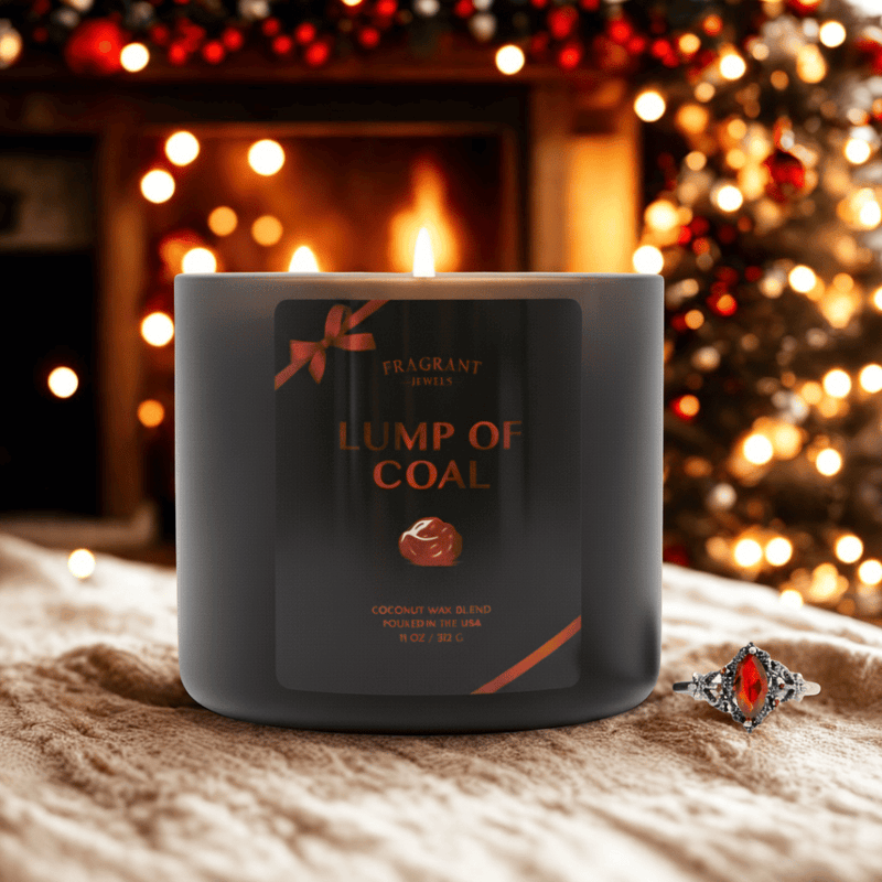 Fragrant Jewels Lump of Coal - Jewel Candle Jewel Candle Dark Slate Gray Ring / 5,Ring / 6,Ring / 7,Ring / 8,Ring / 9,Ring / 10