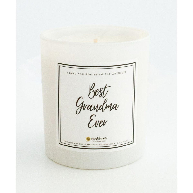 Sunflower Motherhood Best Grandma Ever Candle Candle White Smoke
