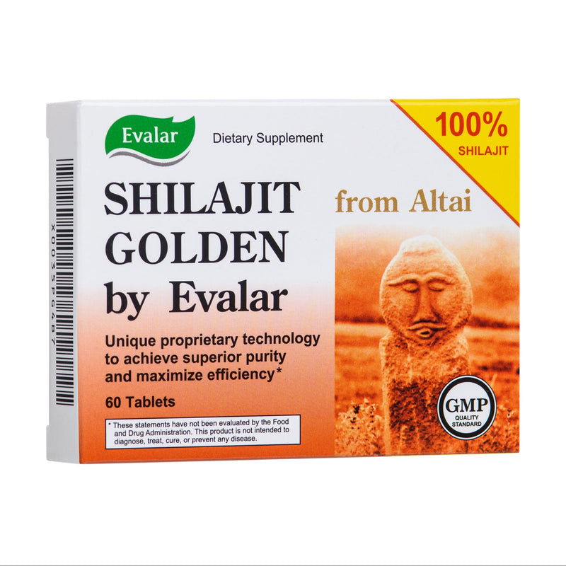SiberianGreen.com Evalar Shilajit Gold Mumijo Resin – 60 Capsules | Pure Altai Mumiyo Herbal White Smoke