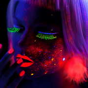 Medusa's Makeup UV Neon Pigment Makeup - Fluorescent Pink Black