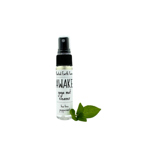 Rooted Earth Farm + Apothecary Awake Yoga Mat Spray Yoga Mat Sprays Black 1 oz