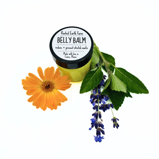 Rooted Earth Farm + Apothecary Belly Balm Herbal Salves + Balms White Smoke 1 oz